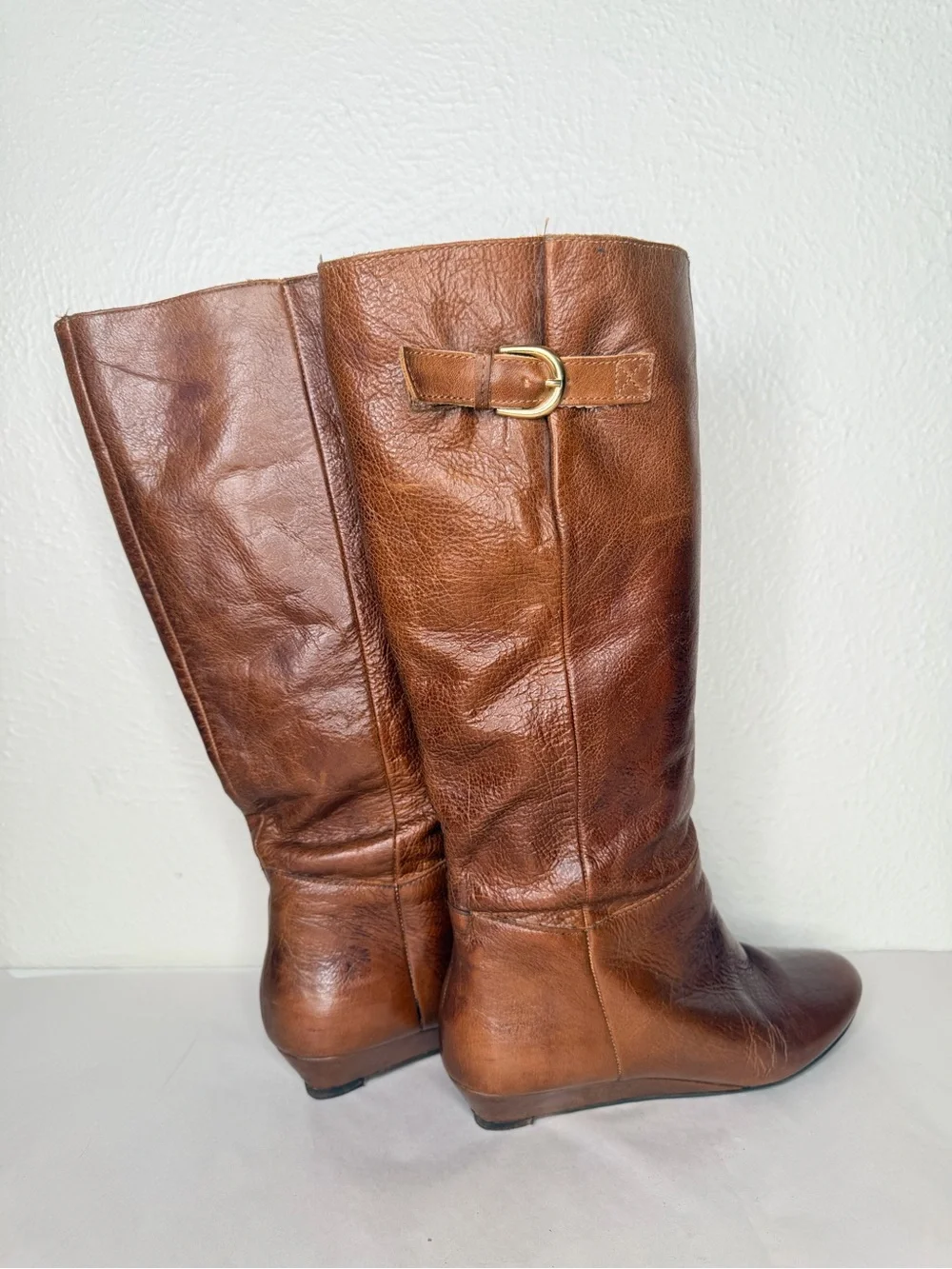 Steve Madden Intyce brown tall wedge boot